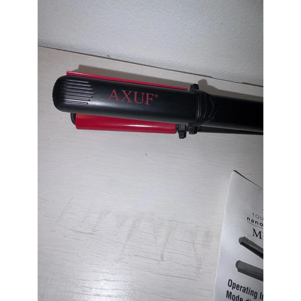 AXUF Mini Styler HD Flat‎ Iron Tourmaline Nano-Silver Technology Travel Size